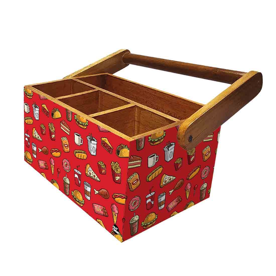 Silverware Caddy With Handle for Dining Table Organizer - Hunger Food - Image 5