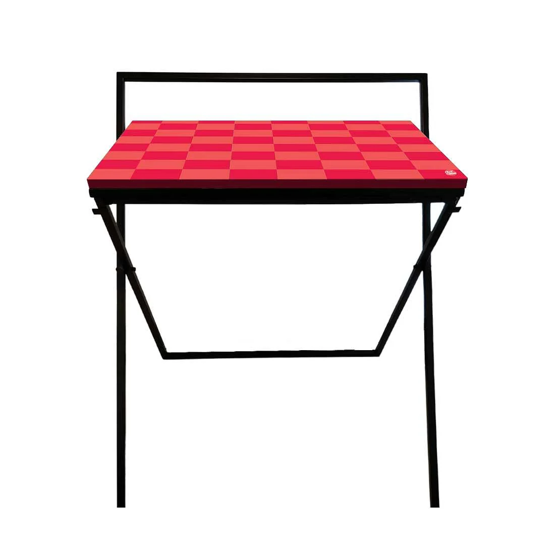 Foldable Small Computer Table for Work Desk - Pink Chess - Image 4