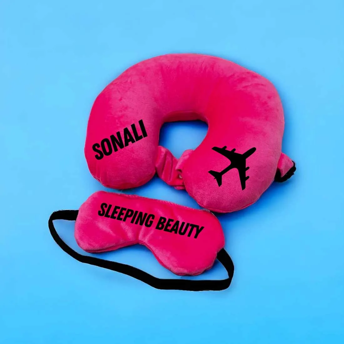 Neck Support Pillow Customized with Name - Flight Pillow for Girls - Image 2