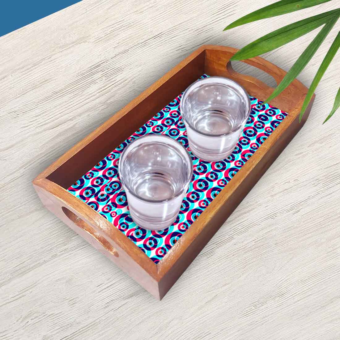 Wooden Designer Serving Trays Set of 3 for Kitchen Use Evil Eye - Image 3