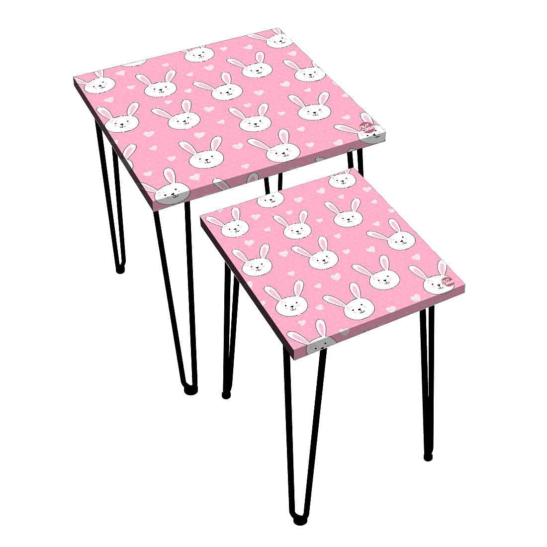 Nest of Tables Coffee Table for Modern Decor House - Bunny Face