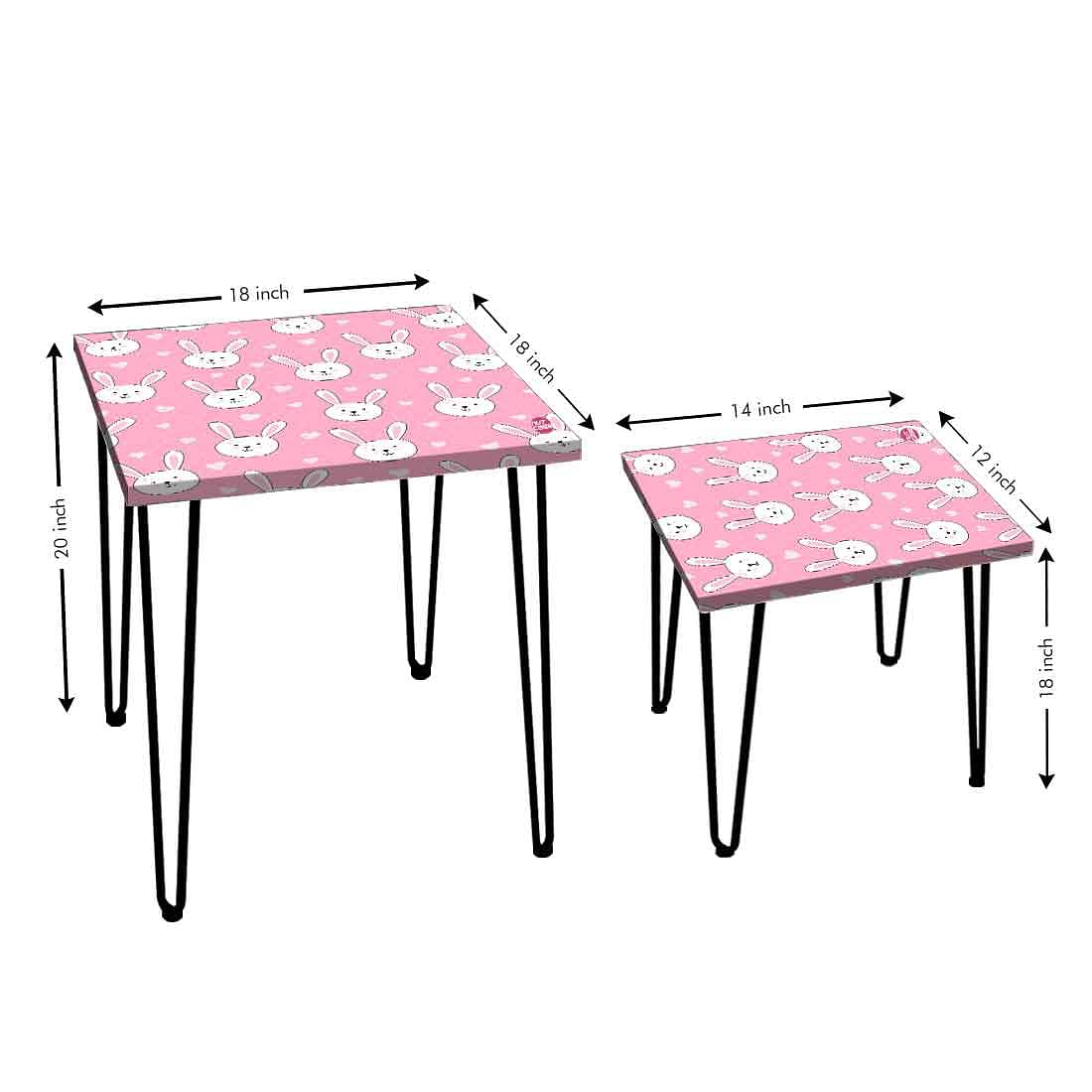 Nest of Tables Coffee Table for Modern Decor House - Bunny Face - Image 3