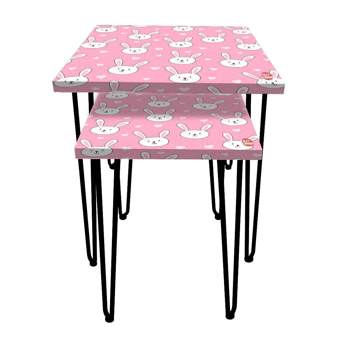 Nest of Tables Coffee Table for Modern Decor House - Bunny Face - Image 4