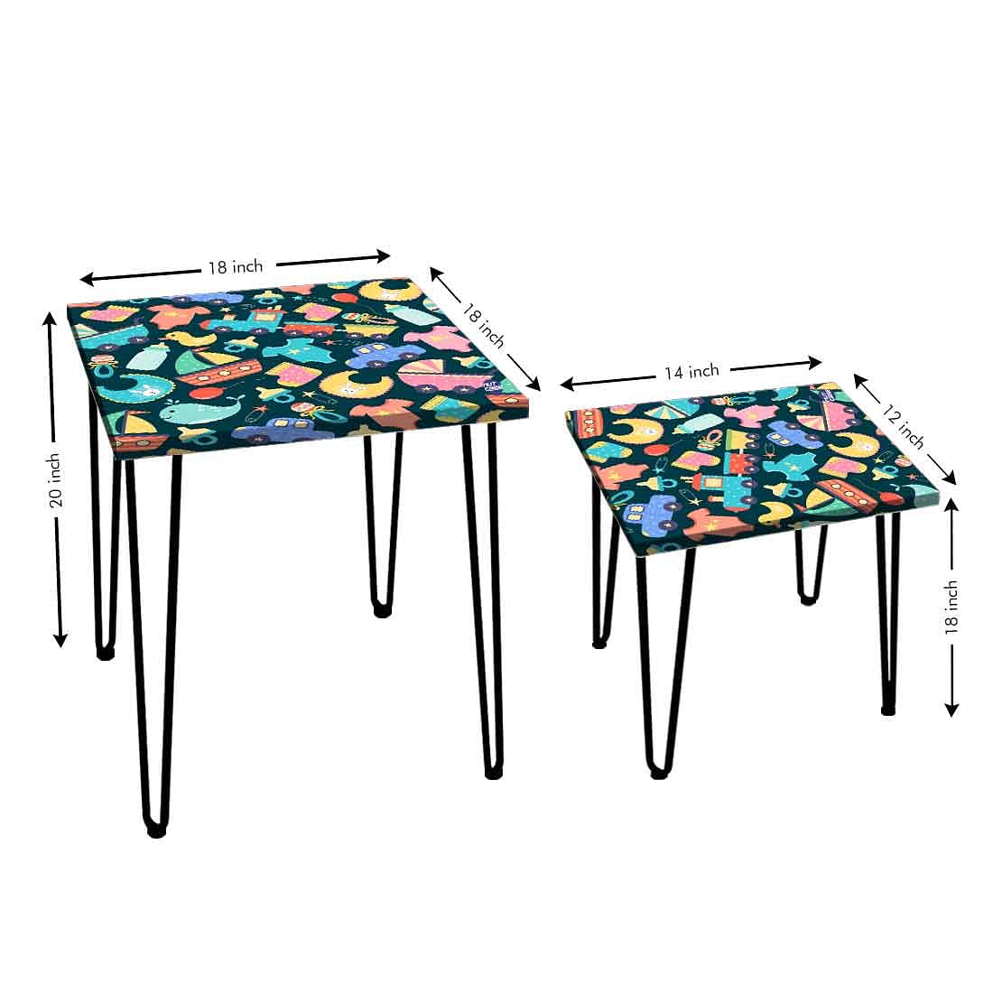 Modern Nesting End Tables for Living Room Bedside Stable - Kids Toy - Image 3