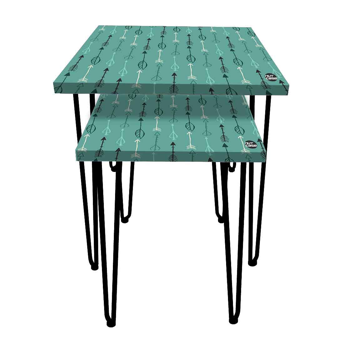 Nesting Patio Set of 2 Side Table for Living Room Sofa Decor - Arrow - Image 4