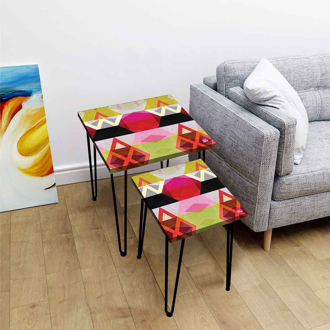 Square Nesting Tables 2 for Hotel & Restaurant Patio - Beautiful Art - Image 2