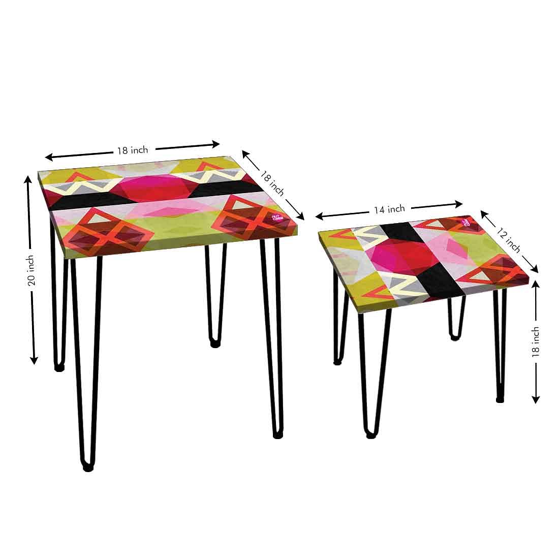 Square Nesting Tables 2 for Hotel & Restaurant Patio - Beautiful Art - Image 3