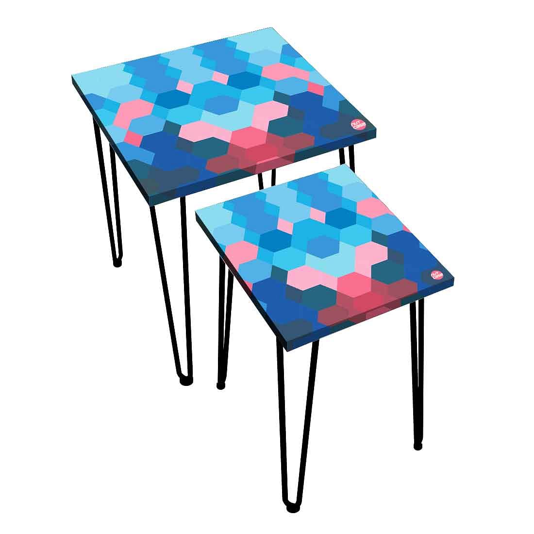 Large & Medium Nesting Patio Set of 2 for Hotel & Restaurant - Hexagon