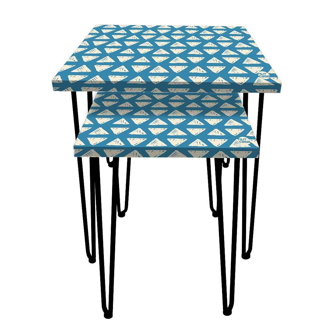 Small & Large Nest of Tables Coffee Table for Living Room Decor - Triangle - Image 4