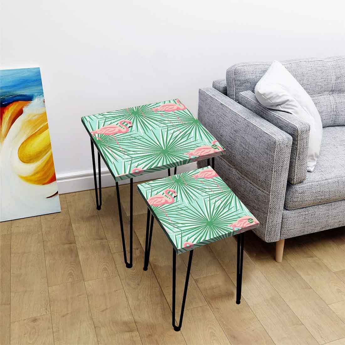 Designer Nest of Tables Side Table for Home Kitchen Balcony -  Flamingo