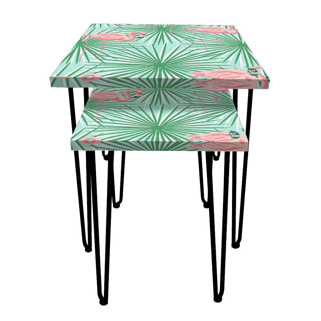 Designer Nest of Tables Side Table for Home Kitchen Balcony -  Flamingo - Image 2