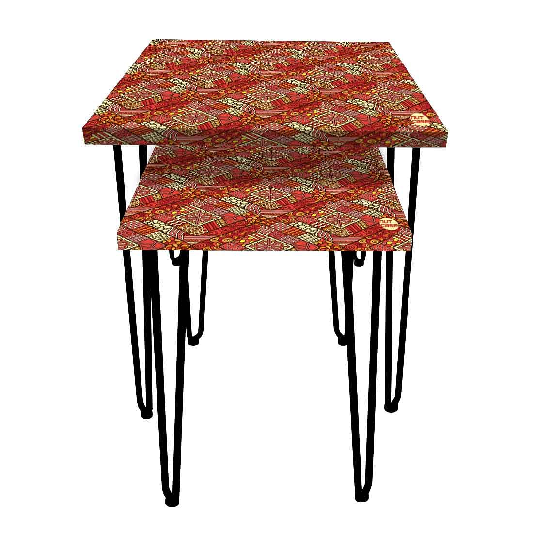 Designer Nesting Tables Tea & Coffee End Table for Living Room - Indian Ethnic - Image 4