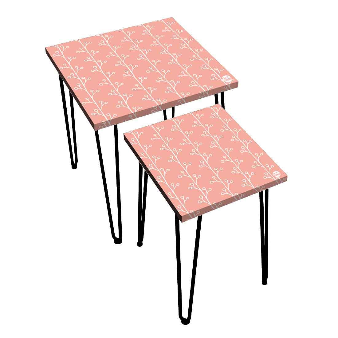 Nesting Table Set of 2 Nest of Tables Coffee for Living Room - Branches