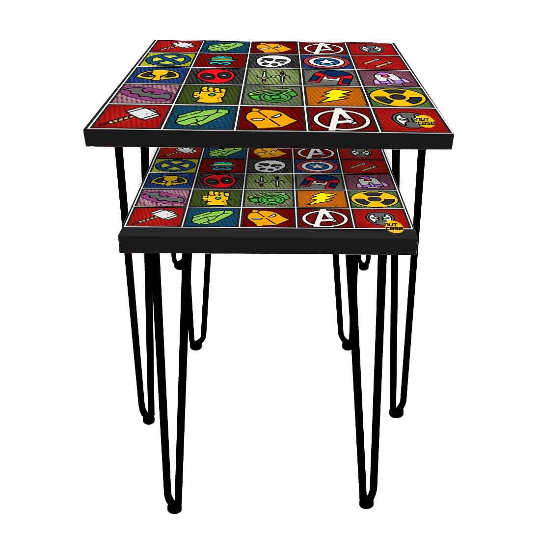 Modern Nest of 2 Coffee Tables for Living Room Balcony - Hero Icon - Image 4