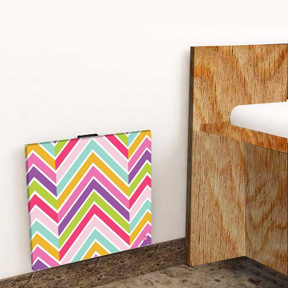Folding Wall Mount Side Table- Pastels Chevron - Image 8