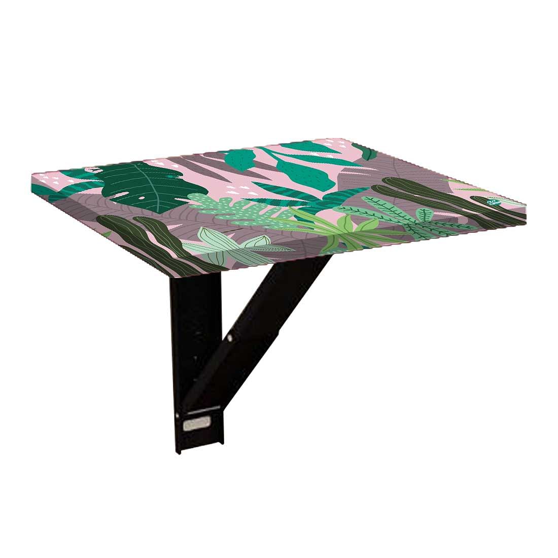 Bedside Table for Bedroom Small - Green Pink Leaves - Image 6