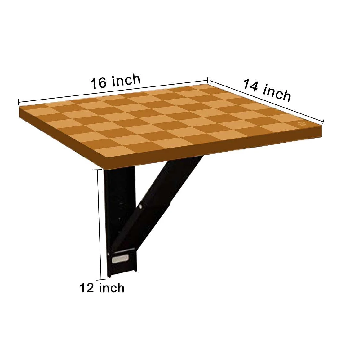 Modern Bedside Table for Bedroom - Orange Check Pattern - Image 9