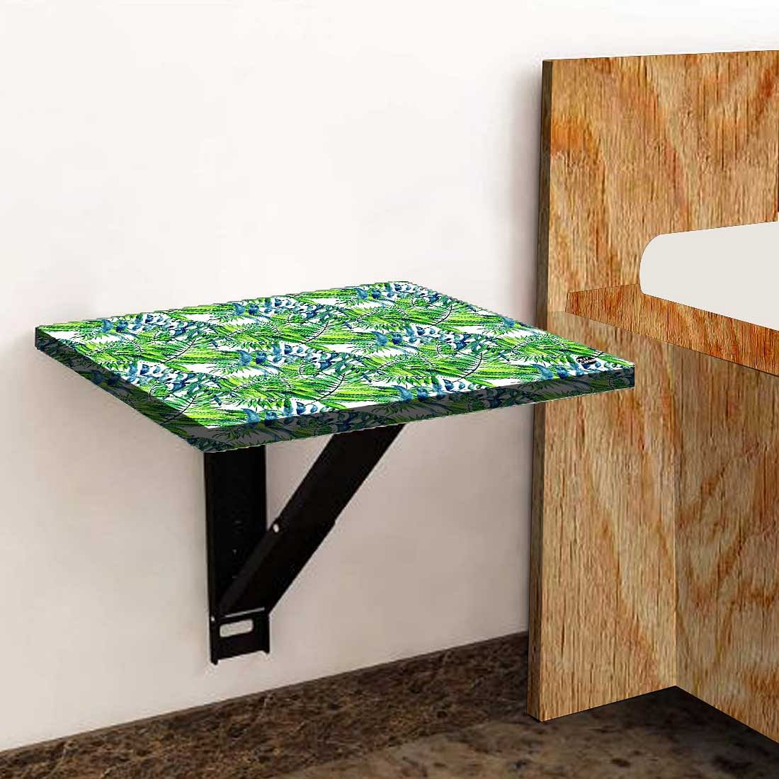 Nutcase Small Floating Bedside Table-Green Leaf