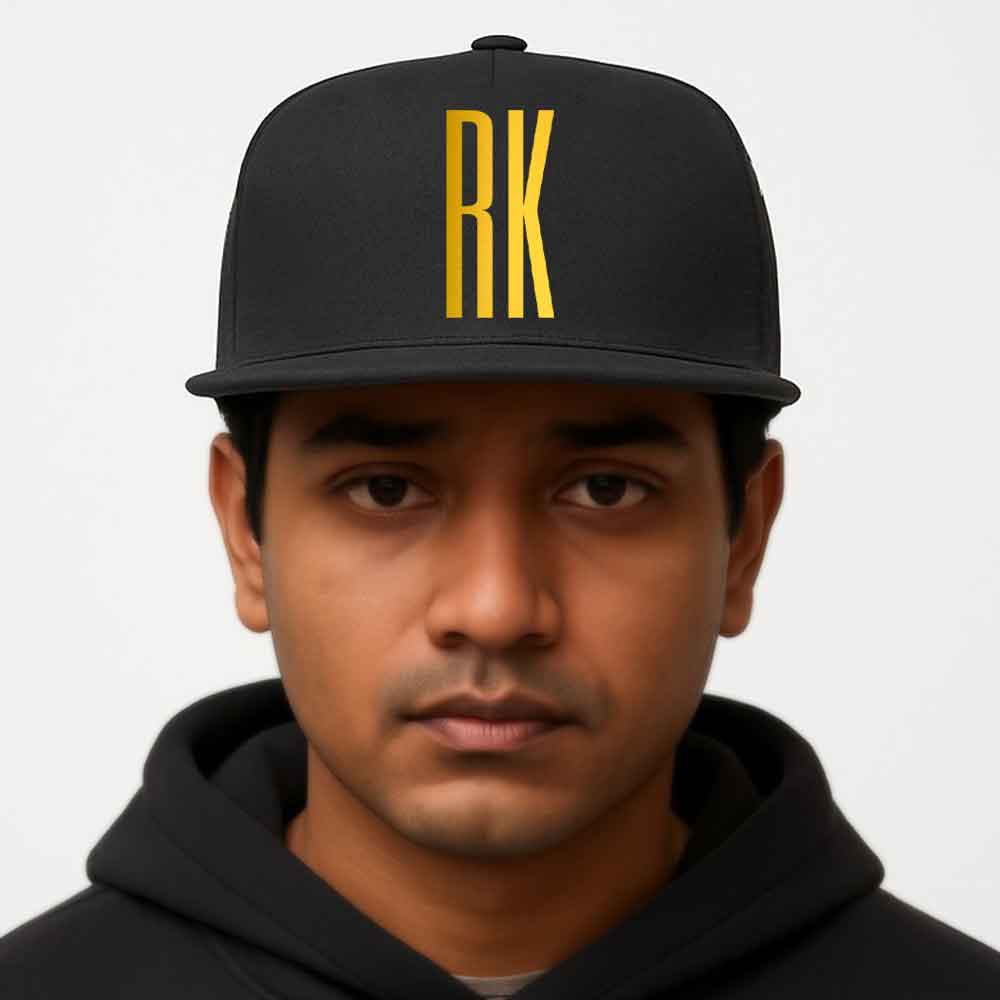 Nutcase Black Hip Hop Cap – Personalized Flat Brim Swag Cap for Men