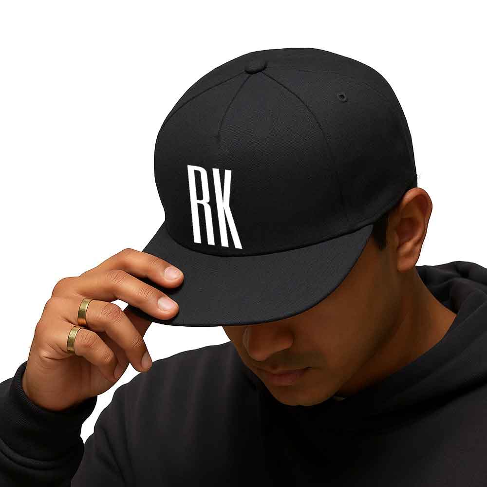 Nutcase Black Hip Hop Cap – Personalized Flat Brim Swag Cap for Men - Image 2