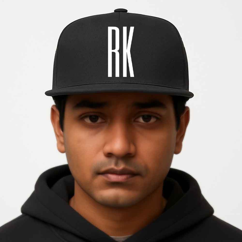 Nutcase Black Hip Hop Cap – Personalized Flat Brim Swag Cap for Men - Image 3