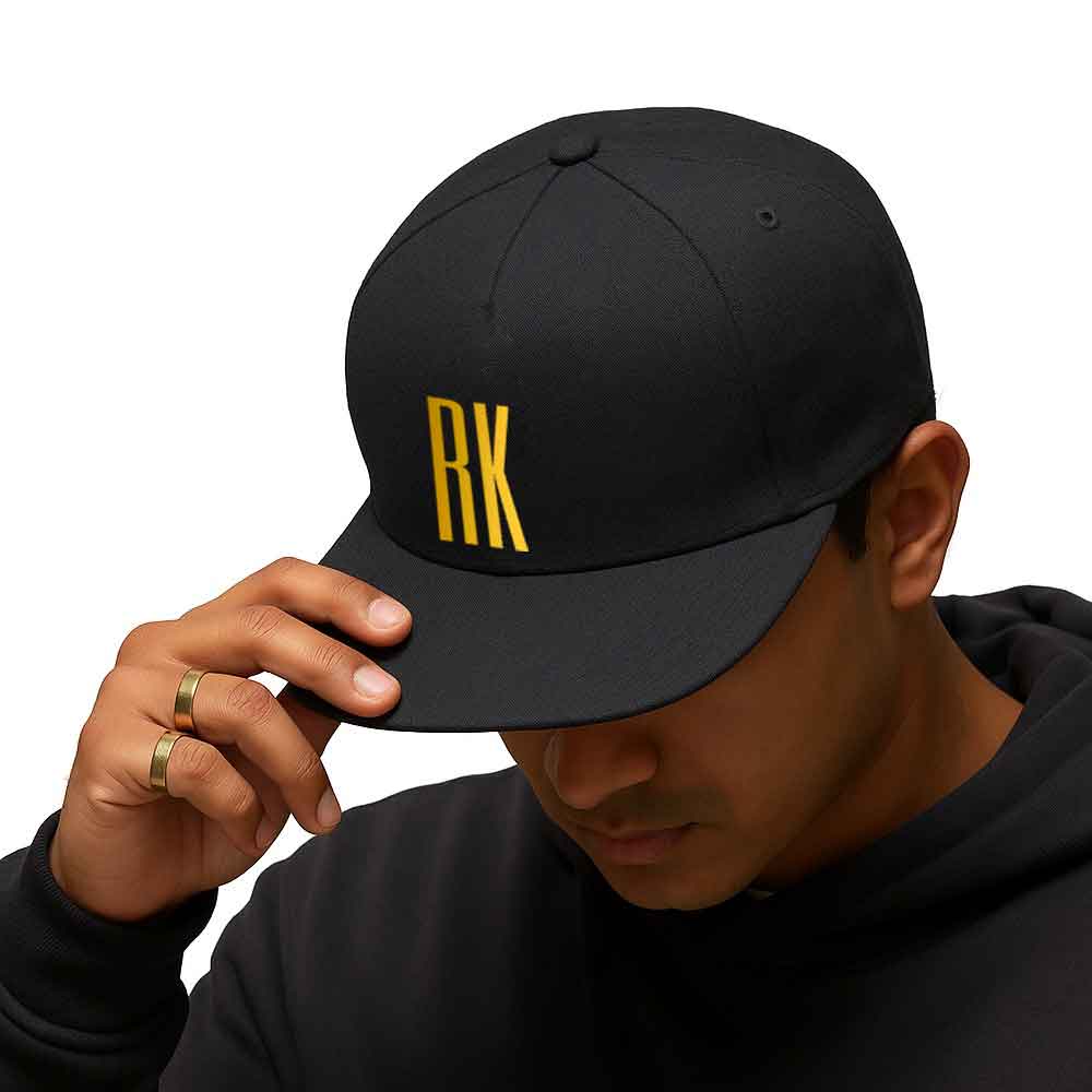 Nutcase Black Hip Hop Cap – Personalized Flat Brim Swag Cap for Men - Image 6