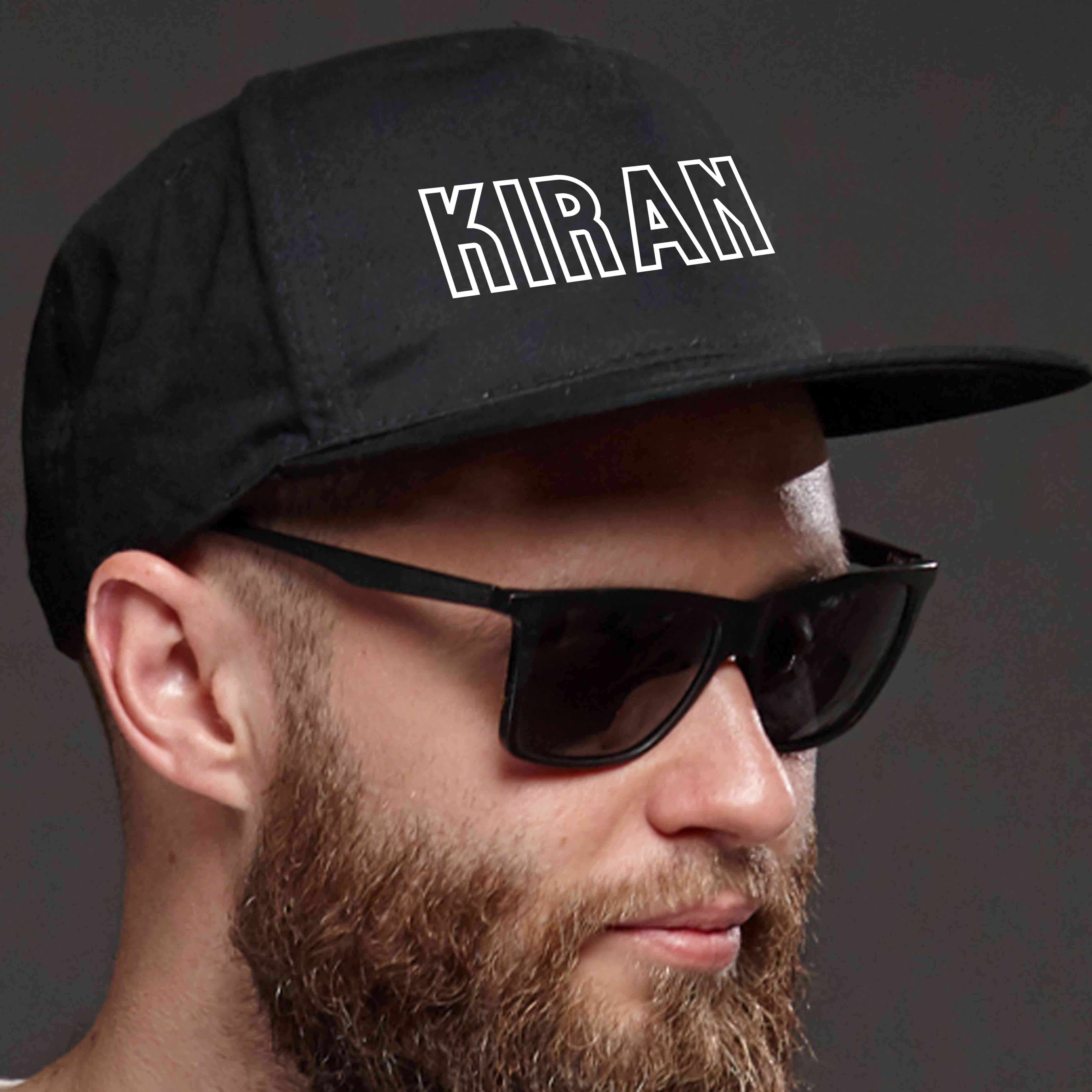 Nutcase Cap in Black - Customized Name On Black Cap - Cricket - Image 4