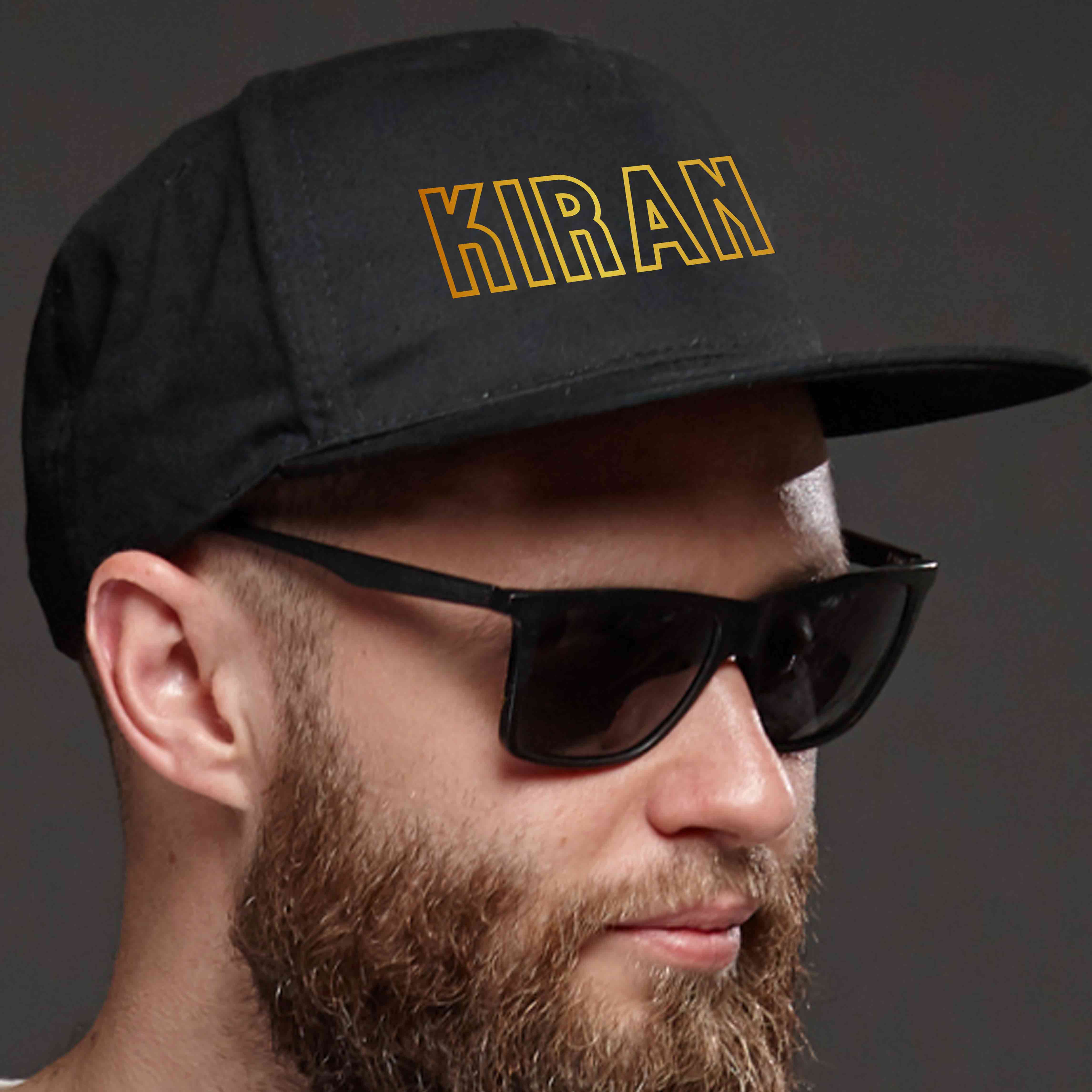 Nutcase Cap in Black - Customized Name On Black Cap - Cricket - Image 7