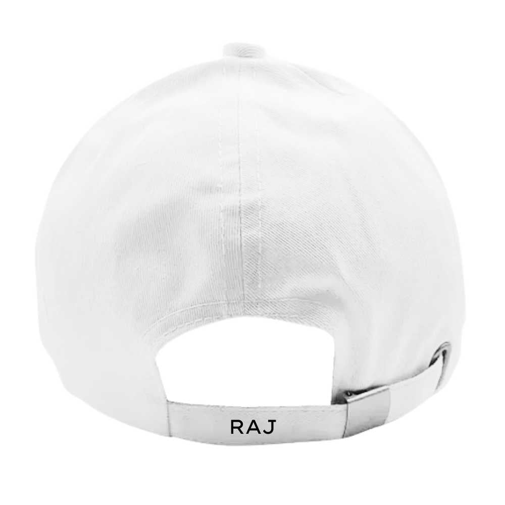 Nutcase Cap in White - Customized Name On White Cap - Cricket - Image 2