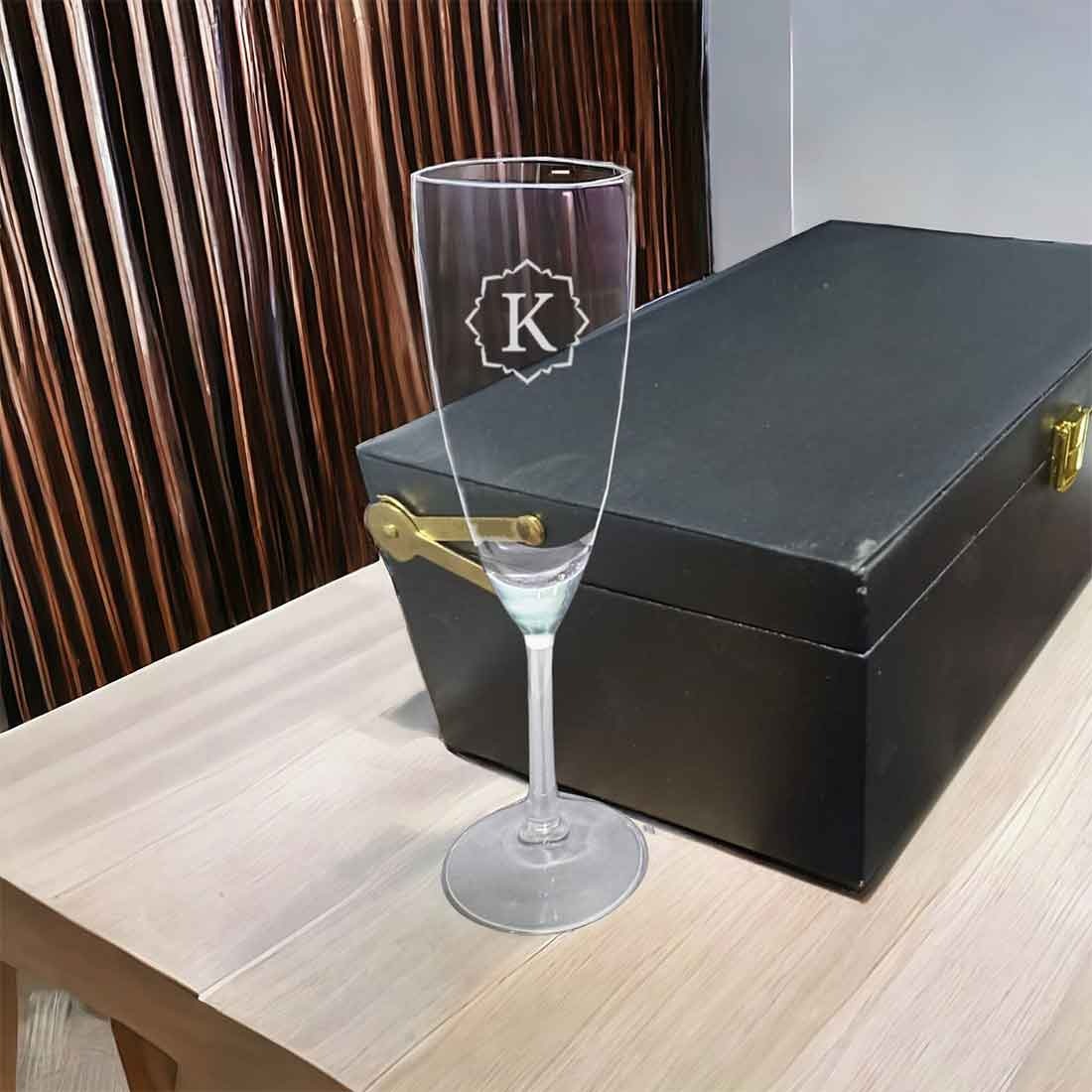 Nutcase Champagne Glasses with Name - Personalized Engraved Flute Glasses - Image 11