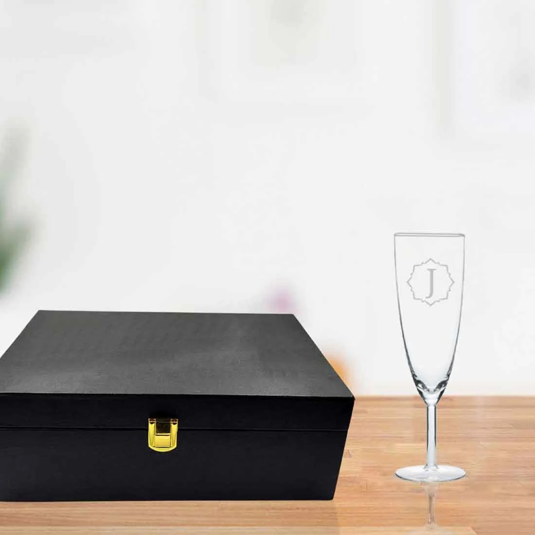 Nutcase Champagne Glasses with Name - Personalized Engraved Flute Glasses - Image 13