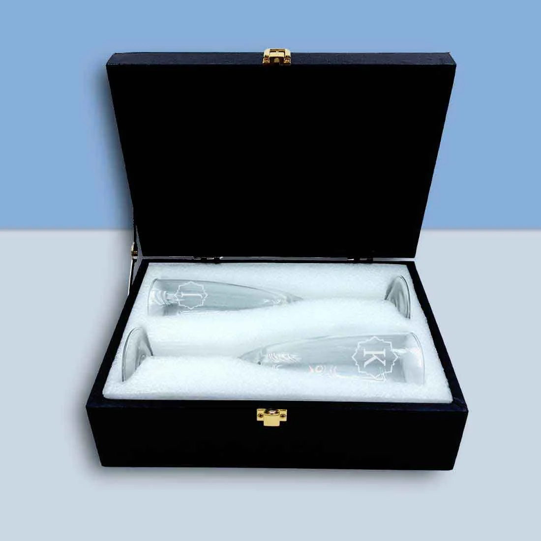 Nutcase Champagne Glasses with Name - Personalized Engraved Flute Glasses - Image 15