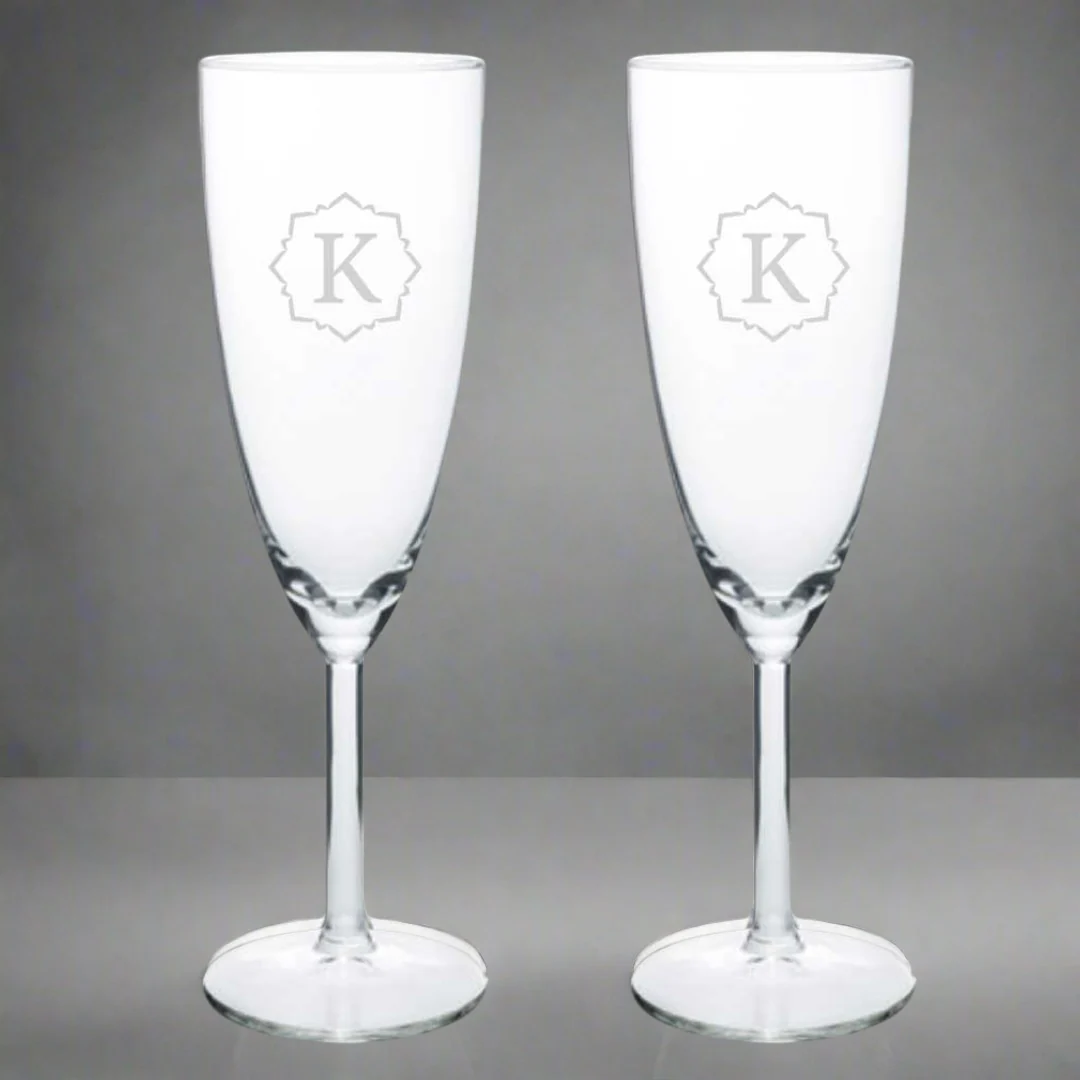 Nutcase Champagne Glasses with Name - Personalized Engraved Flute Glasses - Image 17