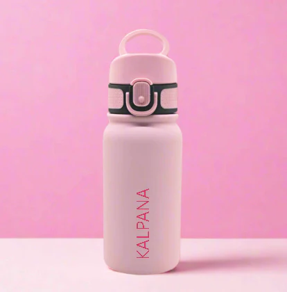 Nutcase Childrens Personalised Drink Bottles with Straw – BPA-Free, Insulated Bottle with Spill-Proof Design