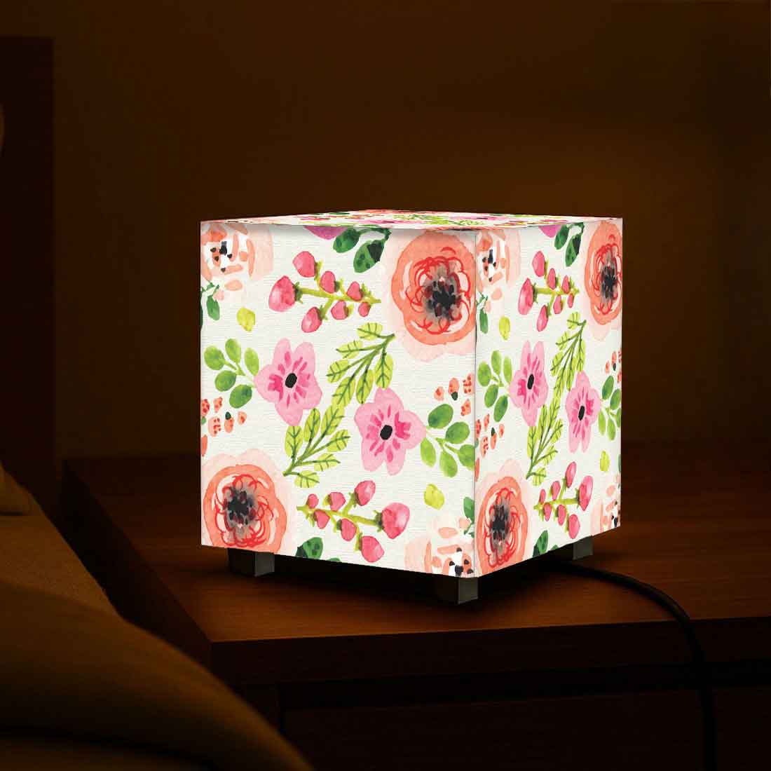 Nutcase Cube Lamp for Bedroom – Mini LED Lamps for Home - Floral - Image 11