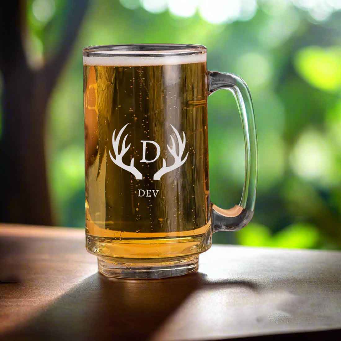 Nutcase Custom Beer Glasses-Engraved Beer Cup with Initial, Name - Image 5