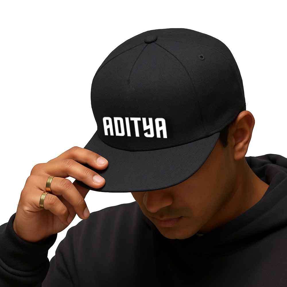 Nutcase Custom Brim Cap for Rappers – Black Hip Hop Swag Caps - Image 3