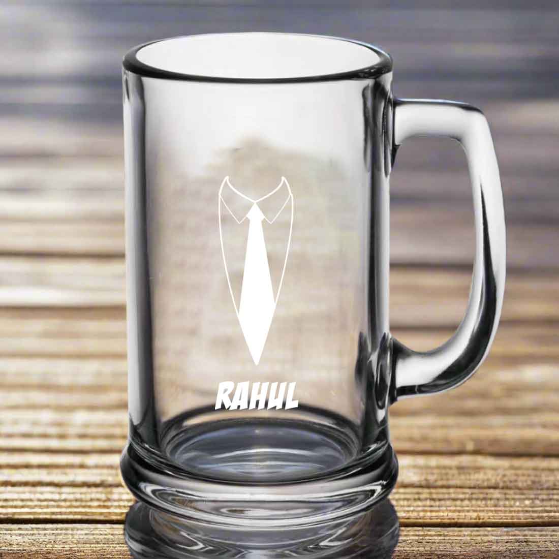 Nutcase Custom Glass Beer Mugs-Engraved Beer Cup with Name