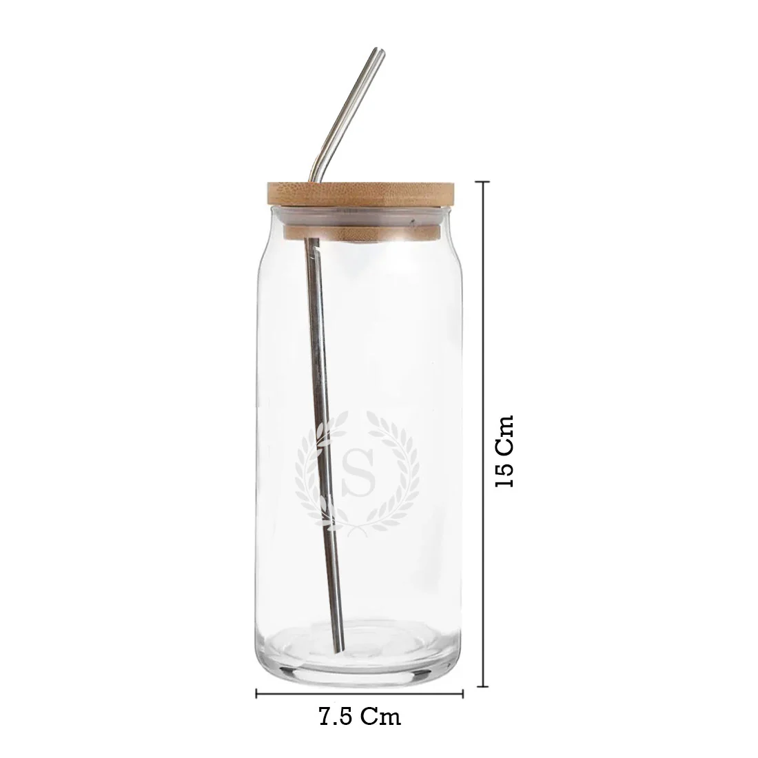 Nutcase Custom Glass with Straw and Wooden Lid - Image 5