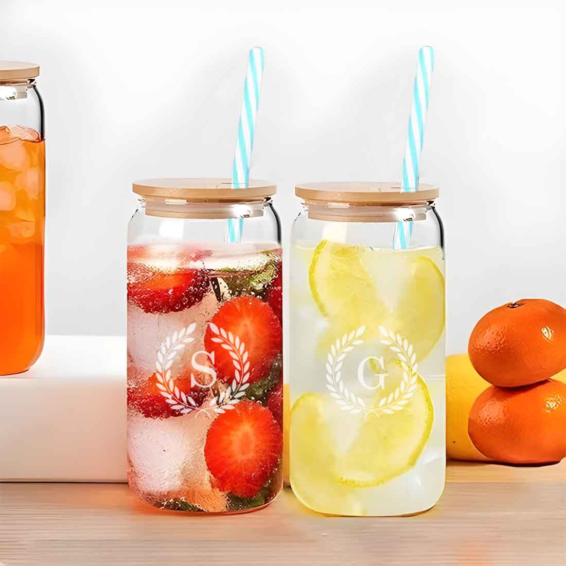 Nutcase Custom Glass with Straw and Wooden Lid - Image 9