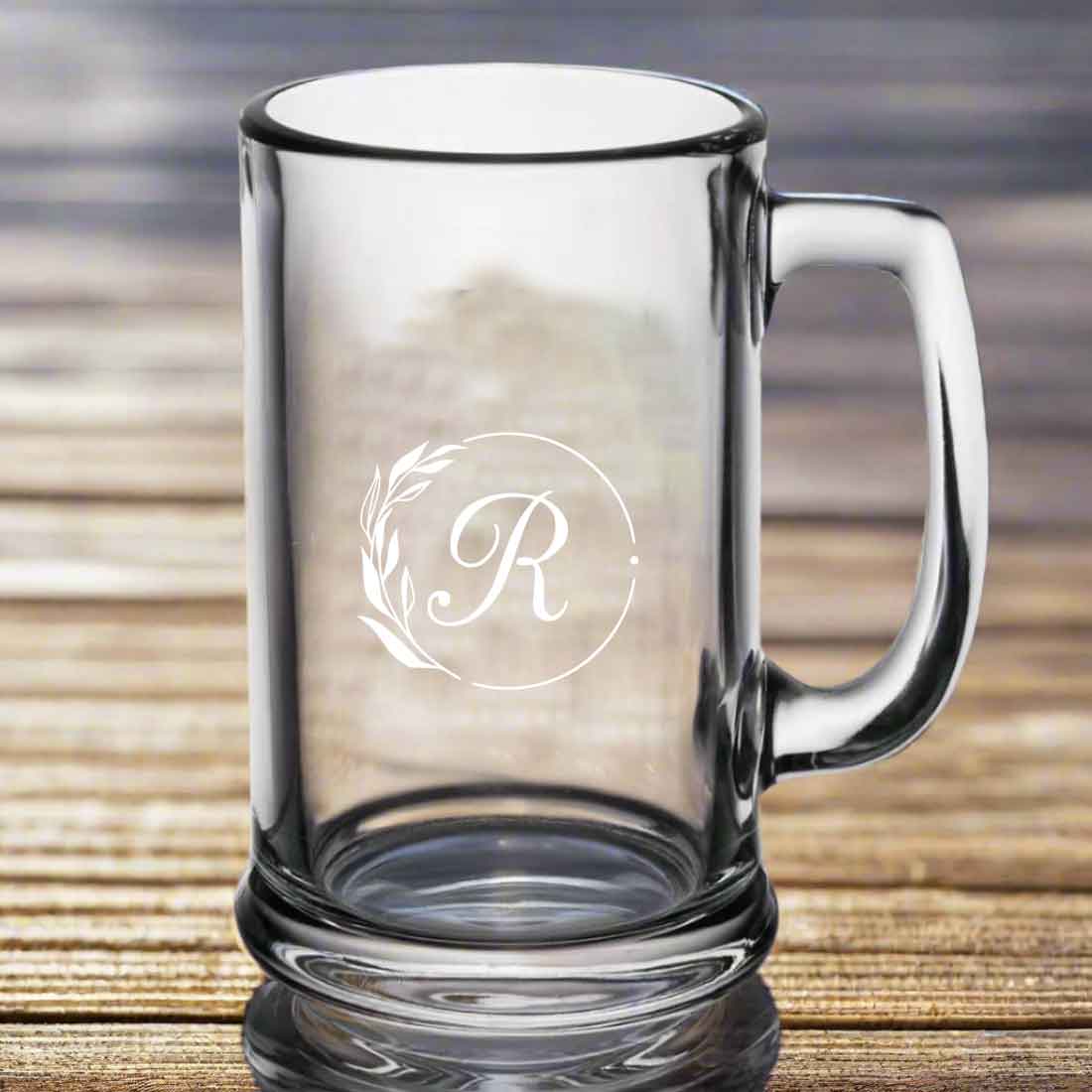 Nutcase Customisable Beer Glass-Engraved Beer Cup with Initial - Image 2