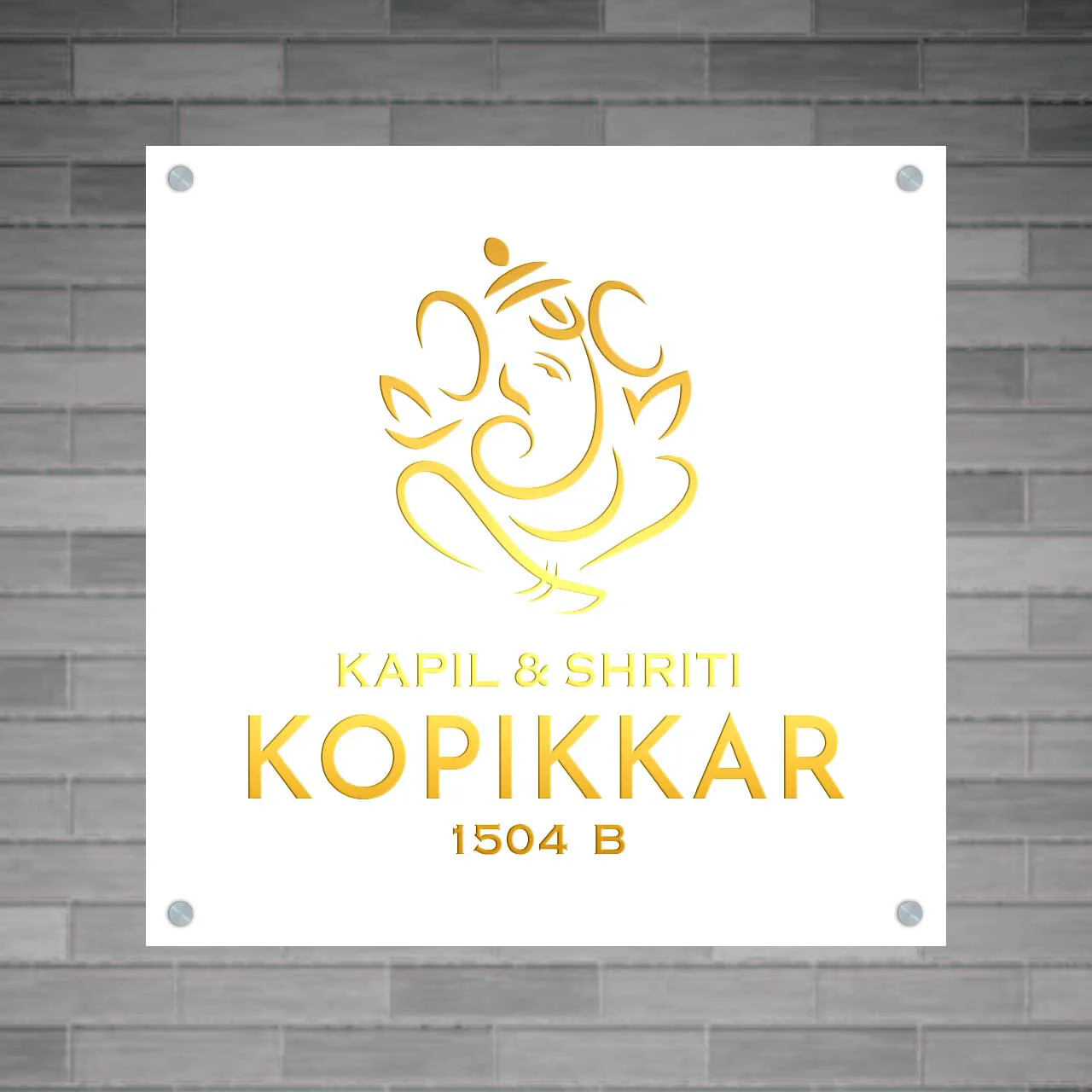 Nutcase Customized LED Name Plates-Lord Ganesha Name Plate with Light - Image 3