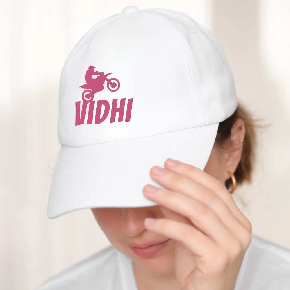 Nutcase Customized Name Cap - White Cap with Name for Bikers - Image 8