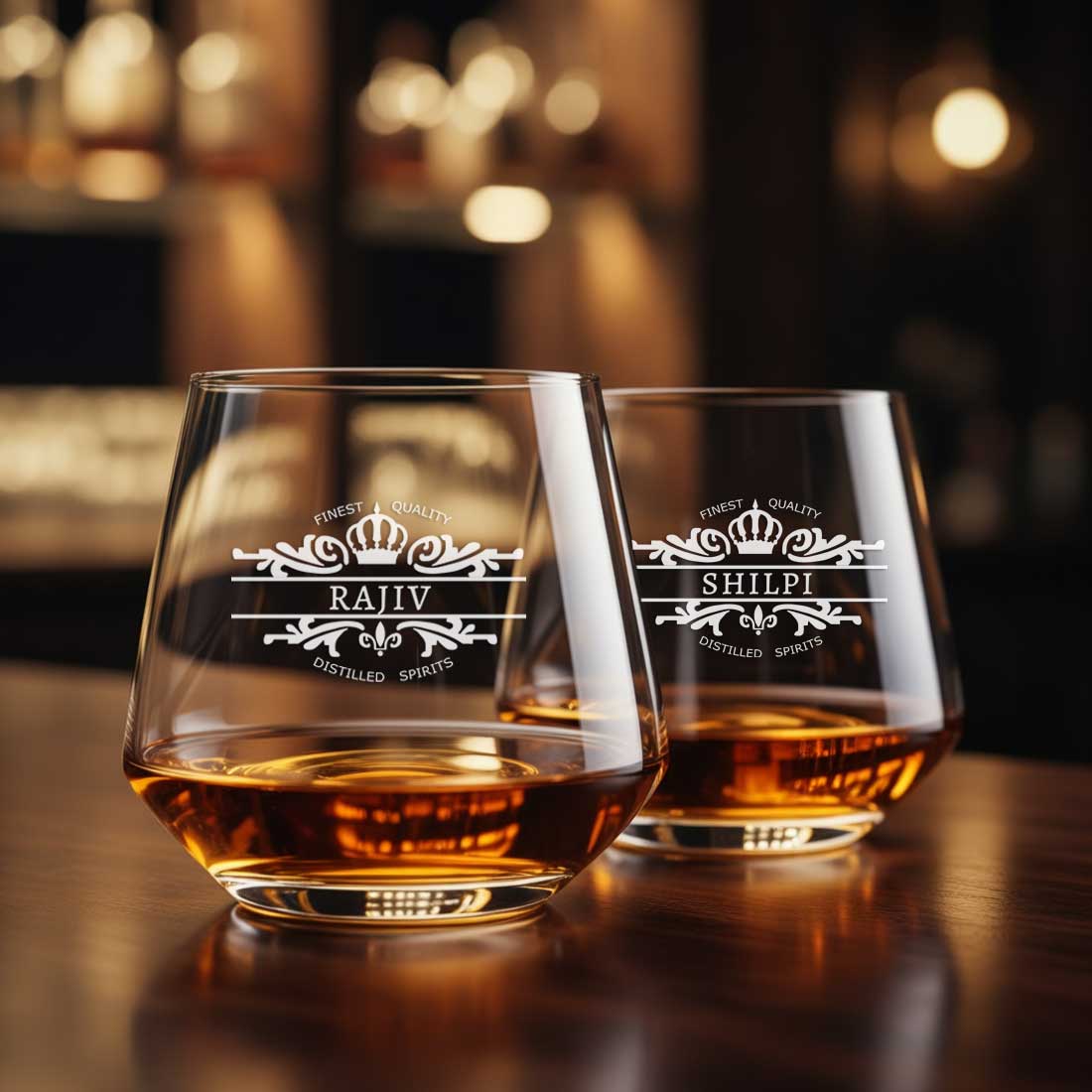 Customized Scotch Whiskey Drinking Glasses - Engraved Modern Whiskey Glass & Luxury Gift for Men - Image 5