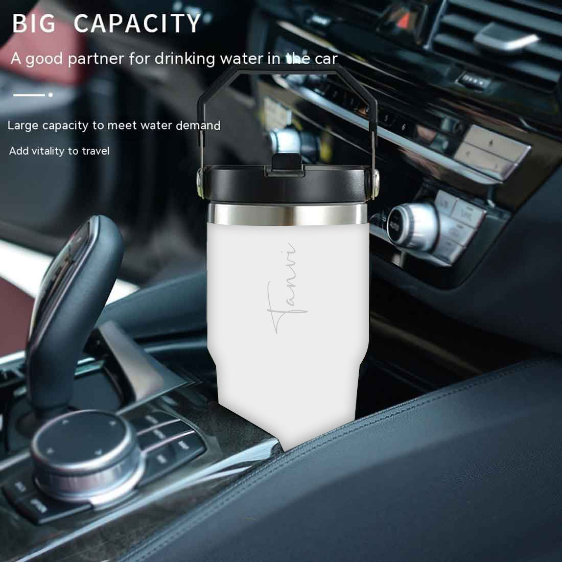 Nutcase Customized Sipper Bottle with Handle 600ml-Double Insulated Tumbler - Image 4