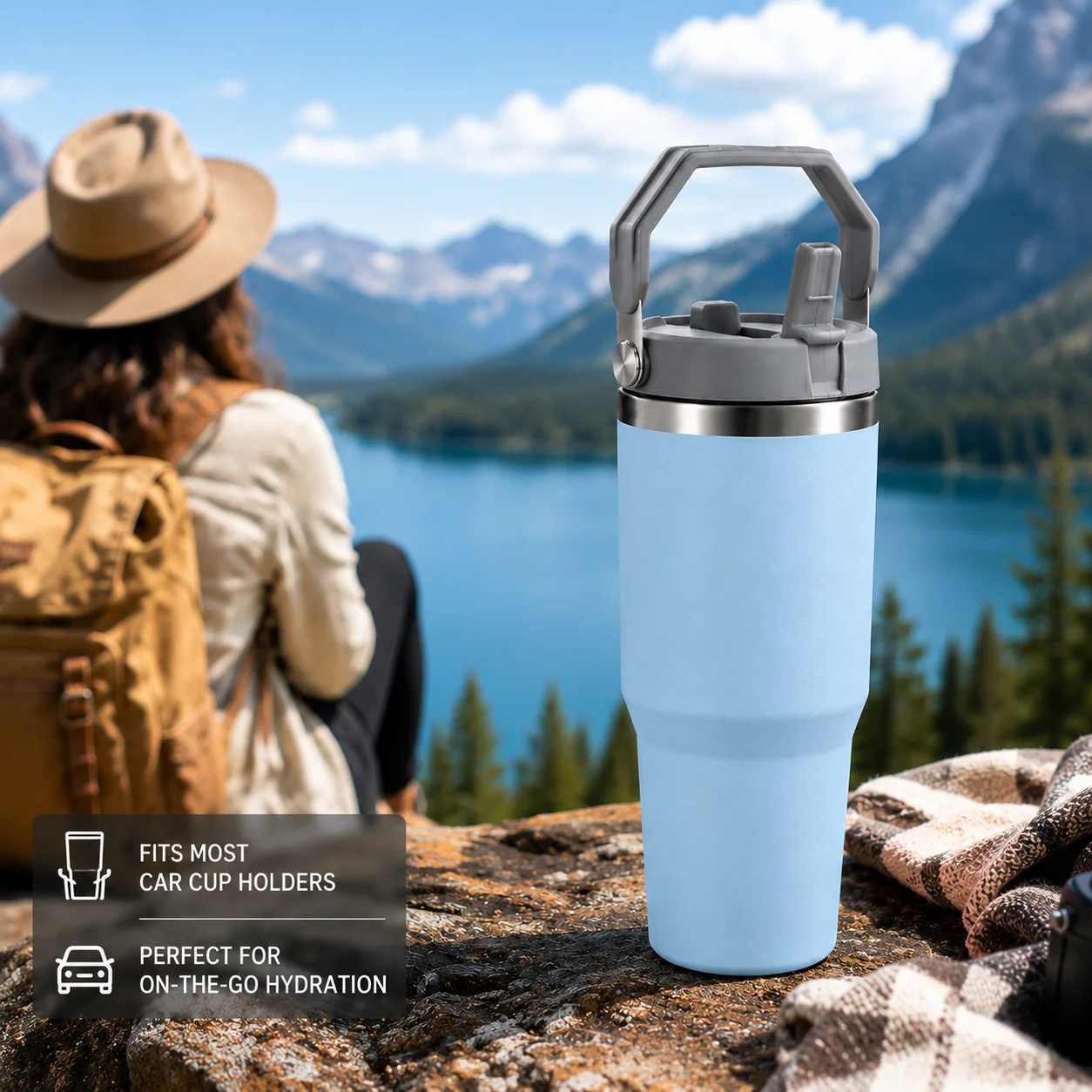 Nutcase Personalized Tumbler with Handle and Straw 900ml - Double Wall Vacuum Sipper Bottle - Image 19