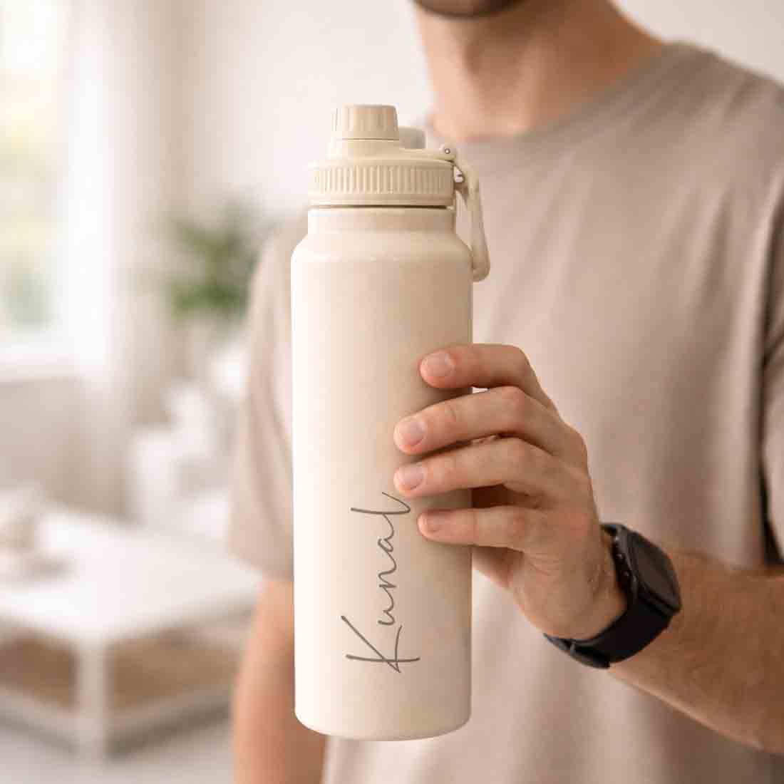 Nutcase Customized Water Bottle with Name 800ml Double Insulated Stainless Steel Bottles - Keeps Water Hot/Cold for Hours - Image 3