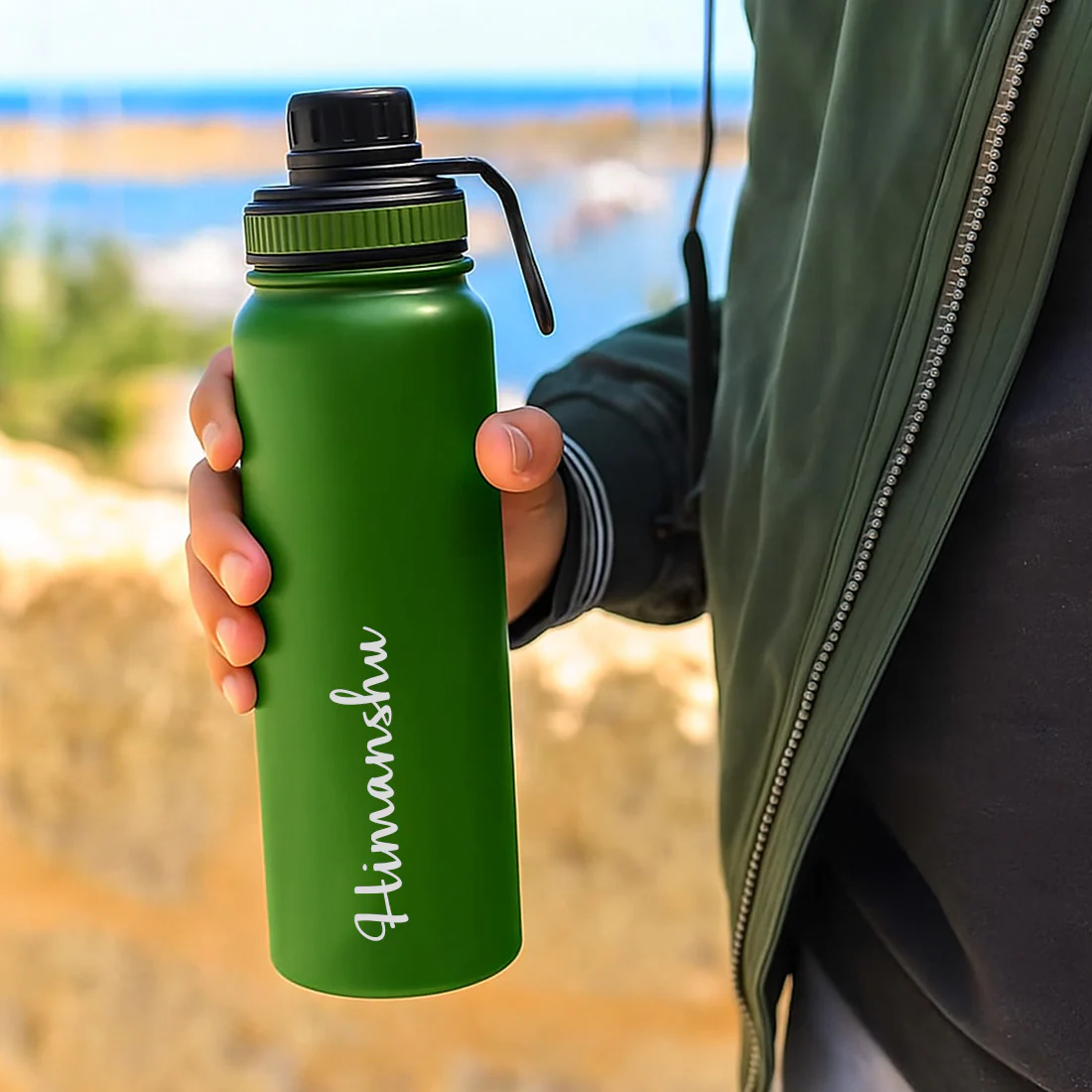 Nutcase Customized Water Bottle with Name 800ml Double Insulated Stainless Steel Bottles - Keeps Water Hot/Cold for Hours - Image 34