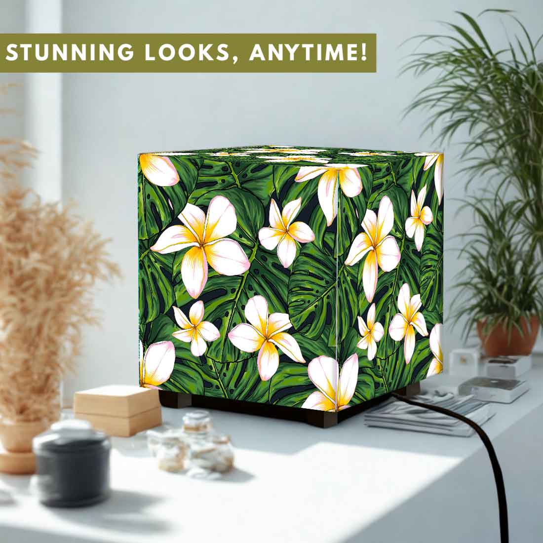 Nutcase Designer LED Lamp for Bedroom– Compact Cube Light for Home - Tropical - Image 2