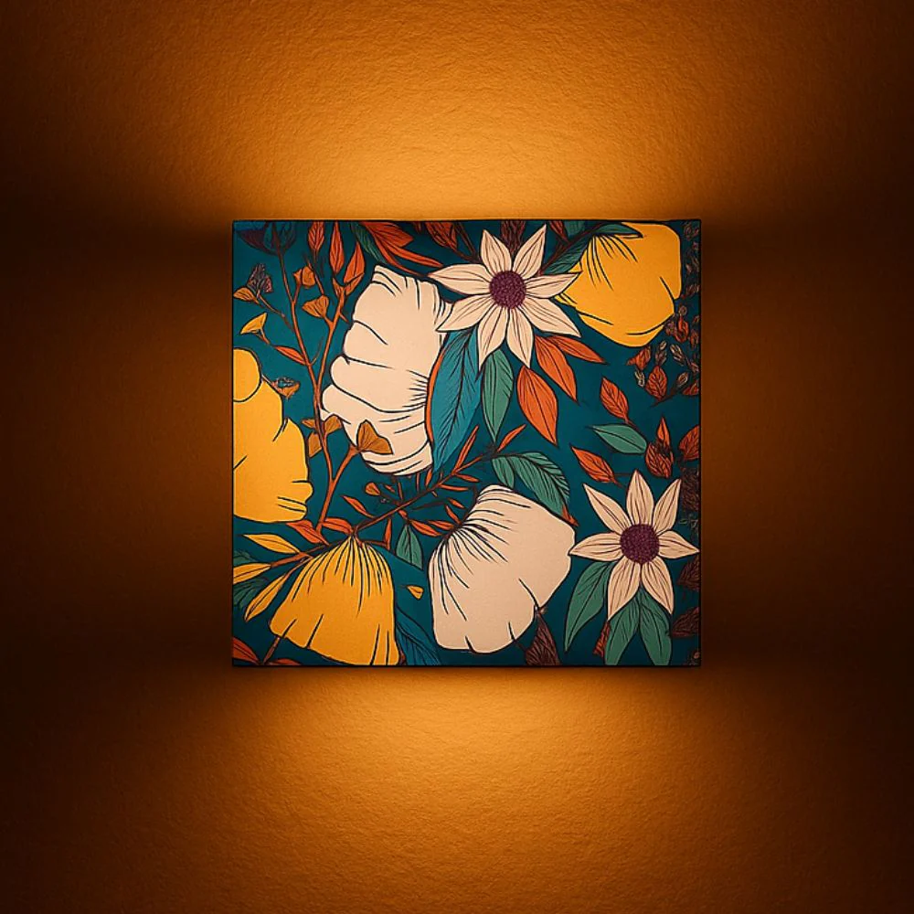 Designer LED Lamp – Floral Wall & Table Light | Soft Glow Night Lamp for Bedroom, Temple & Home Décor - Image 2